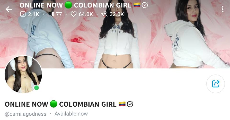 6. Camila – 20-Year-Old Colombian OnlyFans Latina Babe