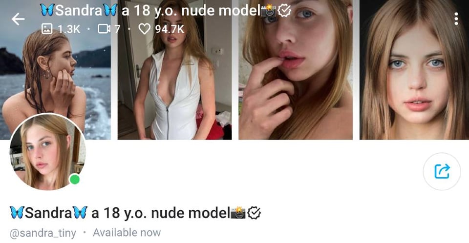 15. Sandra – 18-Year-Old Nude OnlyFans Model with Piercing Blue Eyes