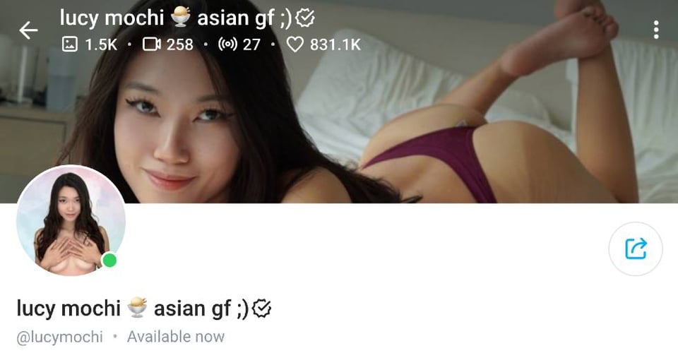 4. Lucy Mochi – Asian OnlyFans Performer Loves Getting Down with Friends