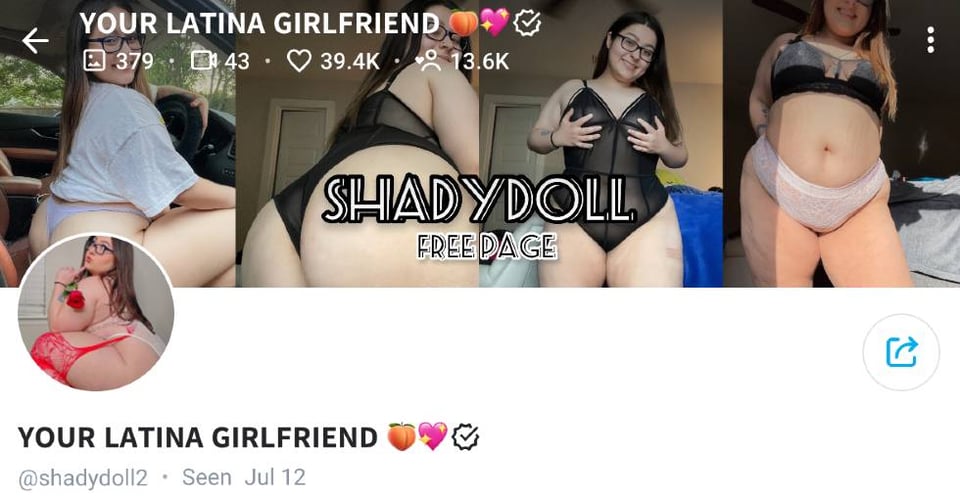 13. Shady Doll – Your Fat Latina Girlfriend Running Free OnlyFans Live Shows 