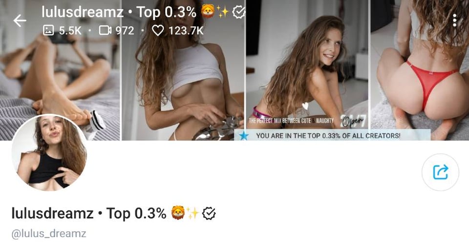 5. Lulu – Skinny Creator on OnlyFans UK with a Diverse Menu