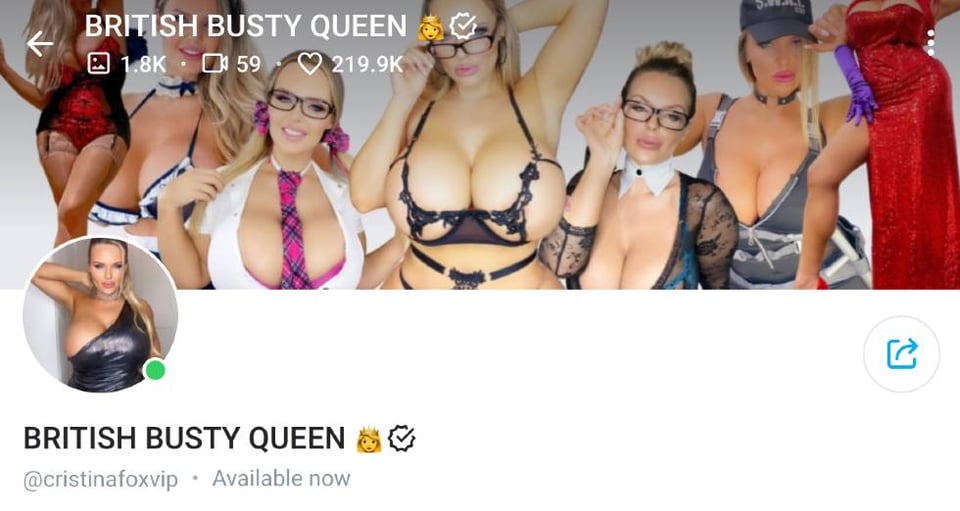 12. Cristina Fox – Your British Busty Queen on UK OnlyFans