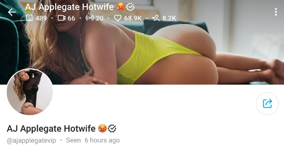 4. AJ Applegate – Petite PAWG OnlyFans Hotwife Making Daily Posts