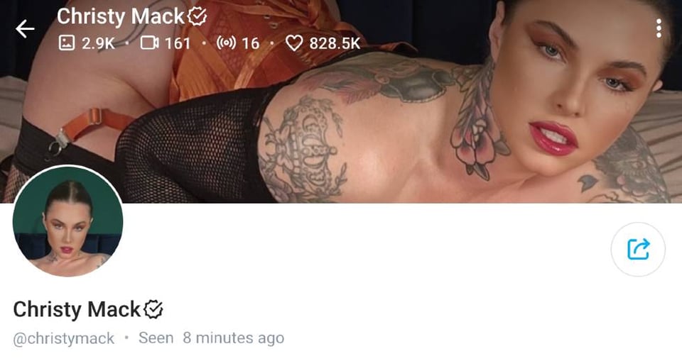 3. Christy Mack – Former Adult Actress-turned-Model on OnlyFans Making Girl-on-Girl Content