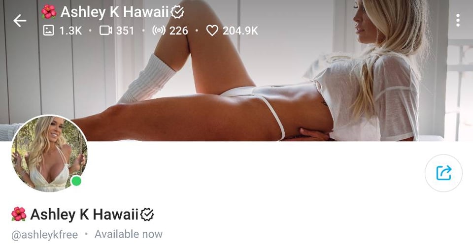 6.  Ashley Kolfage Hawaii – Sexy Blonde Hawaiian OnlyFans Model